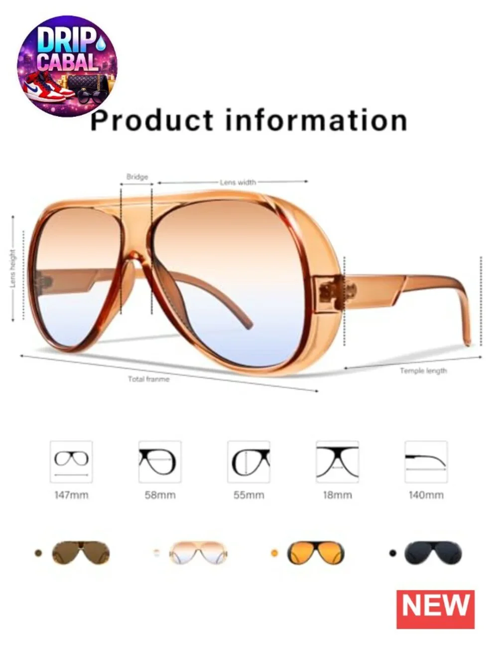 Retro Oversized Square Aviator Sunglasses for Women UV400 Polarized Driving